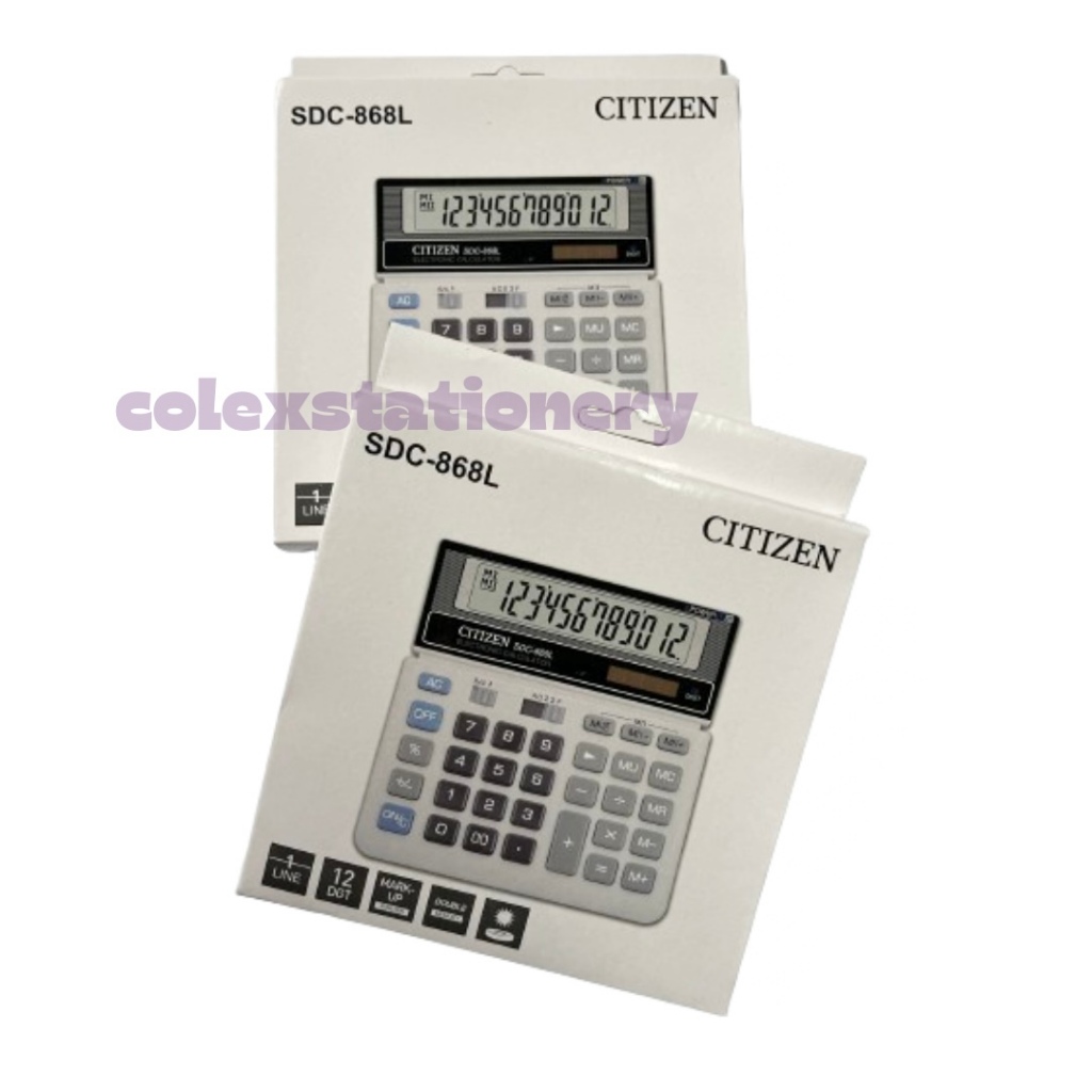 

Kalkulator Citizen / Kalkulator Ukuran Besar 2 Power / Kalkulator Kantor 12 Digit Citizen 868L (1 Pcs)