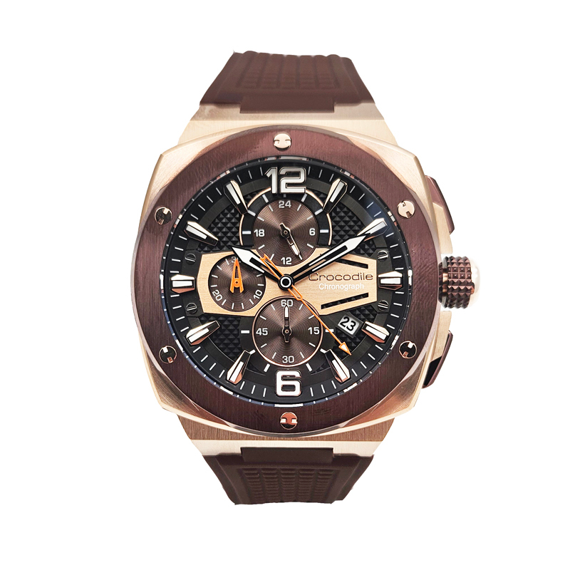 Crocodile CM-047D34F Brown Rubber