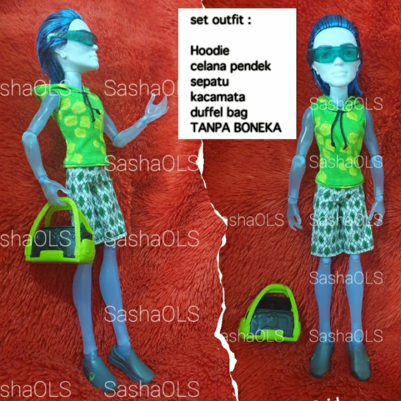 Baju Monster High Deuce Gorgon Set Scaris Ori Mattel not Barbie TANPA BONEKA