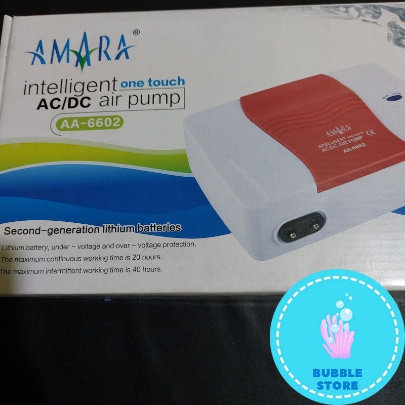 MESIN AERATOR 2 LUBANG ACDC AMARA AA-6602 / AMARA POMPA UDARA AC DC AERATOR AQUARIUM AA 6602 / AC DC