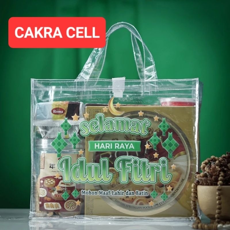 

Tas Hampers Parcel Lebaran Mika Transparan Uk. 30x13x25cm