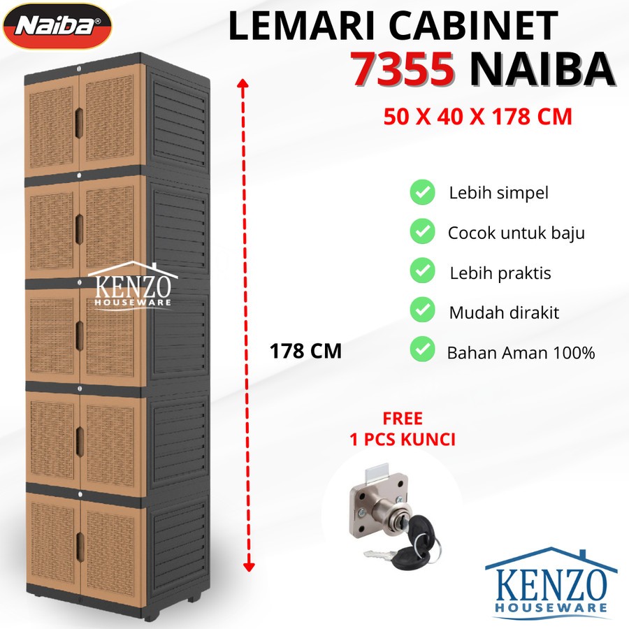 Lemari Plastik Susun 5 Lemari Baju Susun 5 Minimalis Kuat Naiba Nandos