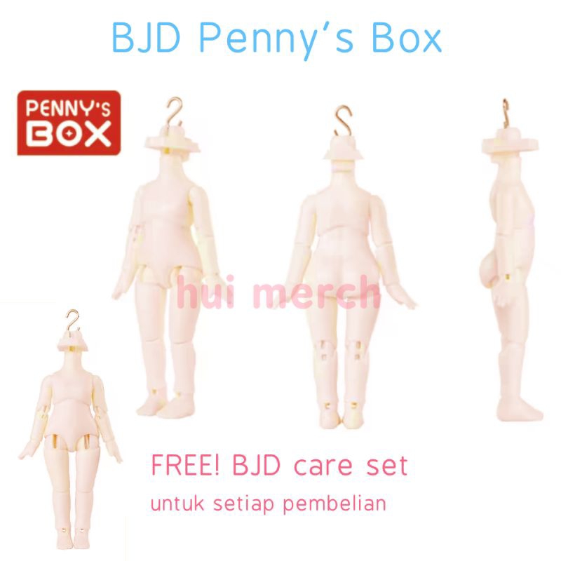 [Baca Deskripsi] PENNY BJD Body untuk Nendoroid Doll / obitsu. Ball Jointed 1/12 Pony Unicorn BJD Fu