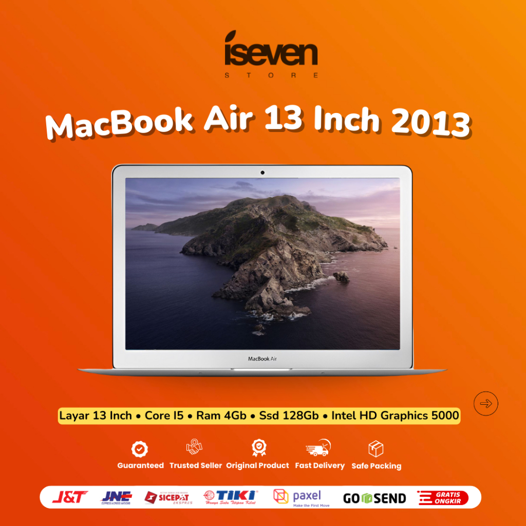 MACBOOK AIR 2013 i5 RAM 8GB SSD 128GB SECOND ORIGINAL