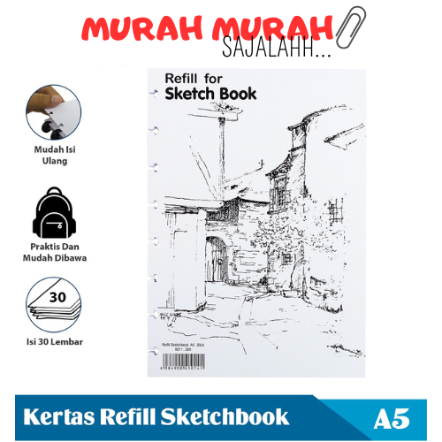

Lyra Kertas Isi Ulang Buku Sketsa Ukuran A5 30 Lembar Sketch Book Refill Buku Bergambar Lyr-9211250