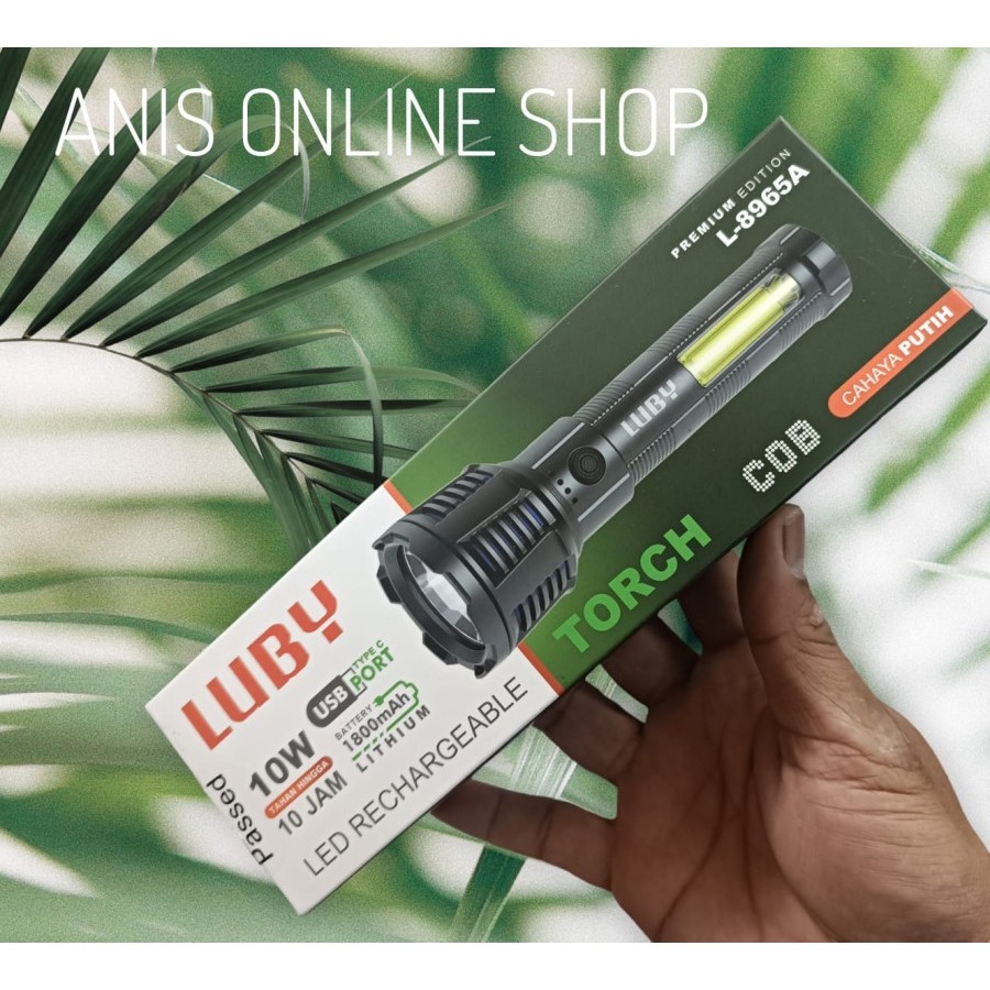 Senter Tangan Luby L8965A L 8965A 10watt Torch COB