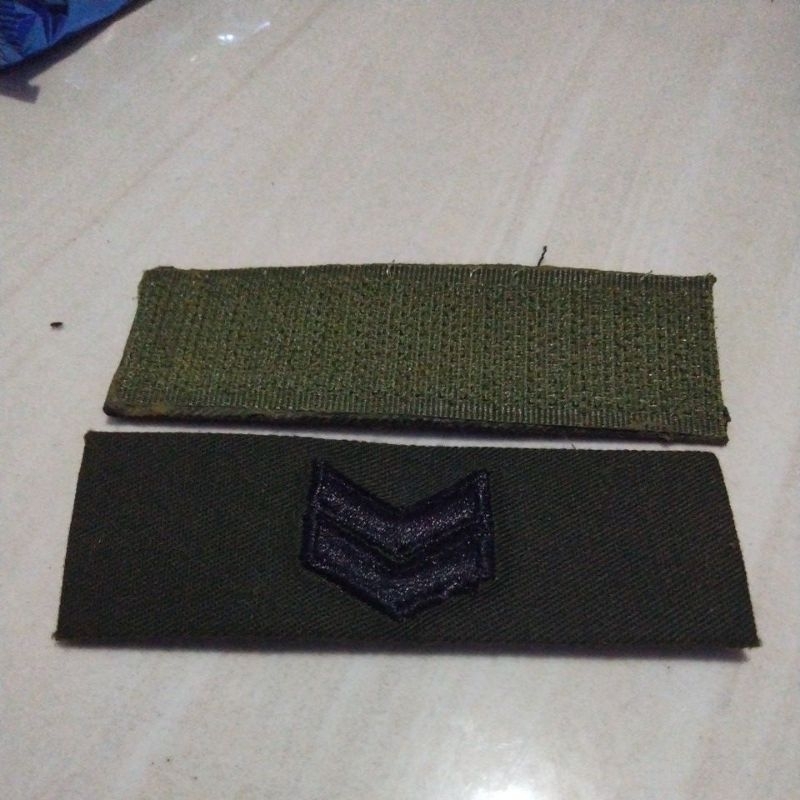 Bordir pangkat tni topi tni sertu