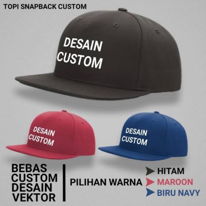 Topi snapback custom bordir Komputer