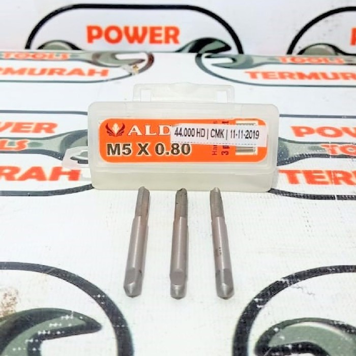

Hand Tap Metric Aldo M5x0,80 HandTap Mata Bor Drat Baut Ulir Set