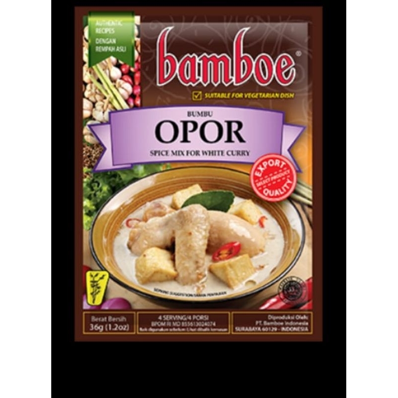

BUMBU BAMBOE OPOR/BUMBU BAMBOE/BUMBU REMPAH/BUMBU INSTAN/BUMBU INDONESIA