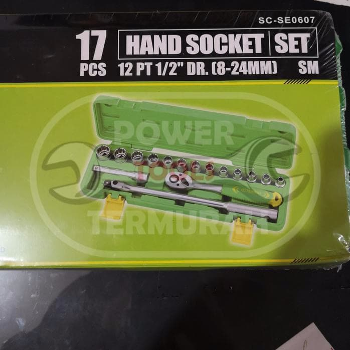 

KUNCI SOCK SHOCK SET TEKIRO 17 PCS 12PT 8-24 MM PLASTIK 1/2" MAKASSAR