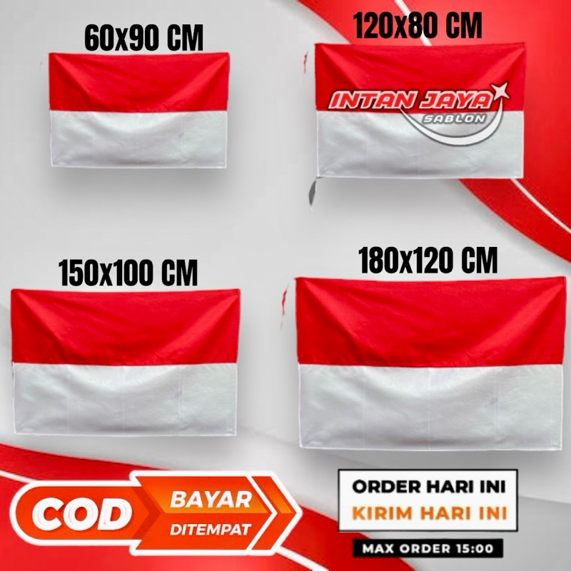 PROMO BENDERA MERAH PUTIH BERBAGAI MACAM UKURAN/BENDERA UMBUL2 MERAH-PUTIH