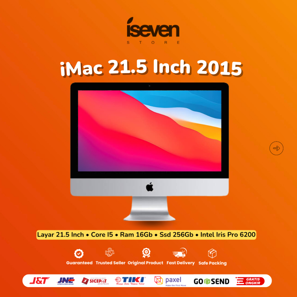 iMac 21.5 INCH 2015 i5 RAM 16GB SSD 256GB, SECOND ORIGINAL