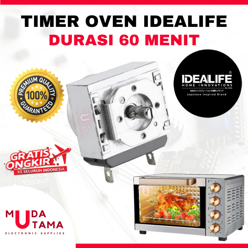 TIMER OVEN IDEALIFE - 60 MENIT PUTARAN | PUTARAN SWITCH DELAY OVEN IDEALIFE | TIME SWITCH OVEN IDEAL