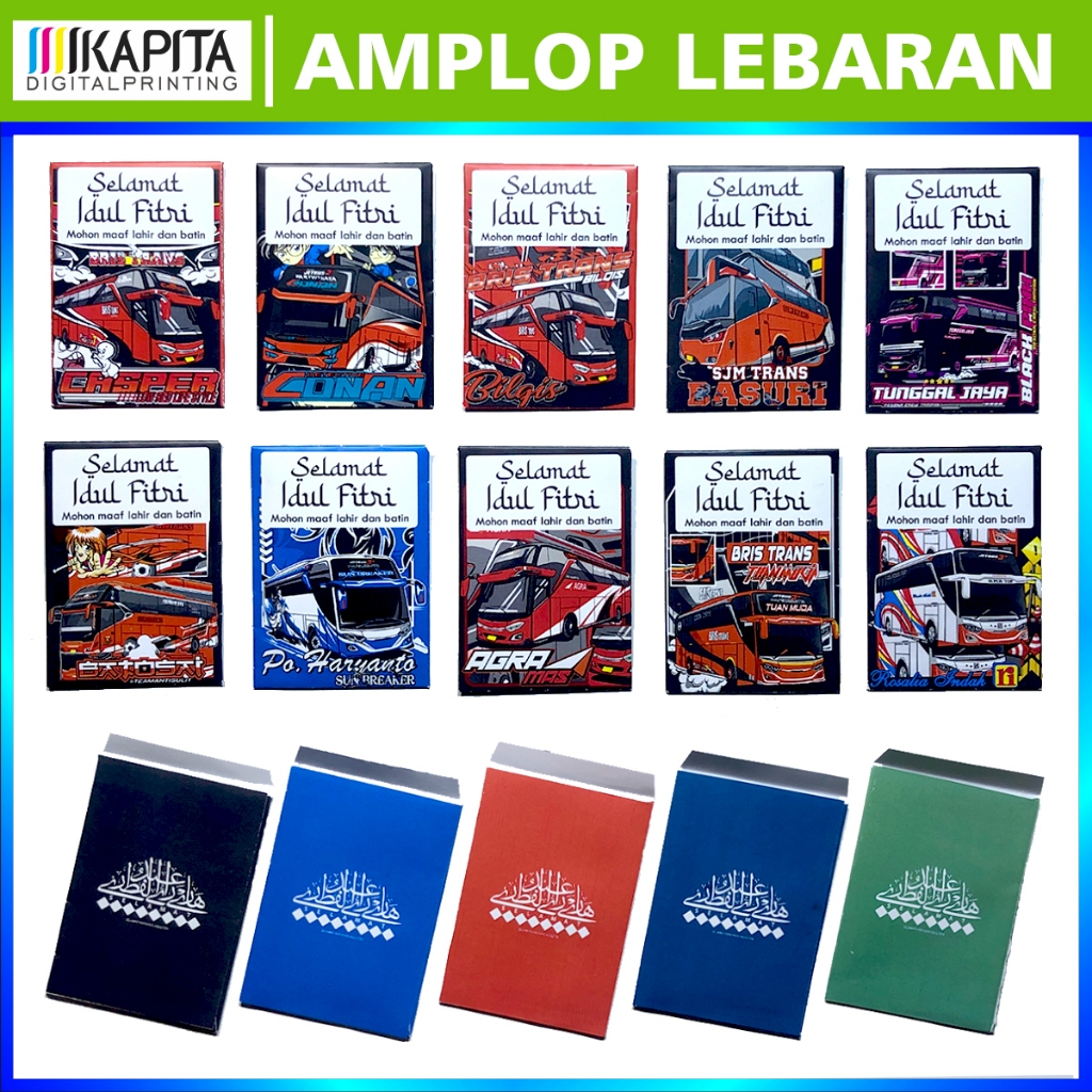 

(Dapat 20 pcs) Angpau Lebaran BASURI set Bus Telolet Amplop lebaran 2024 unik Keren amplop thr unik Murah Ratu maher Tuan muda Black Pink