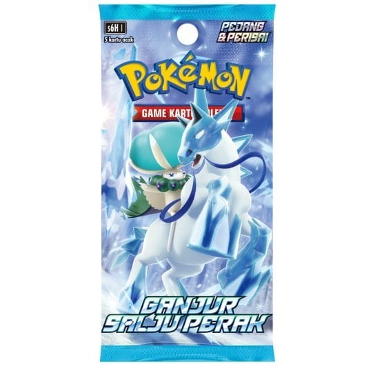 Kartu Pokemon Pedang Perisai Ganjur Salju Perak S6H Booster Pack