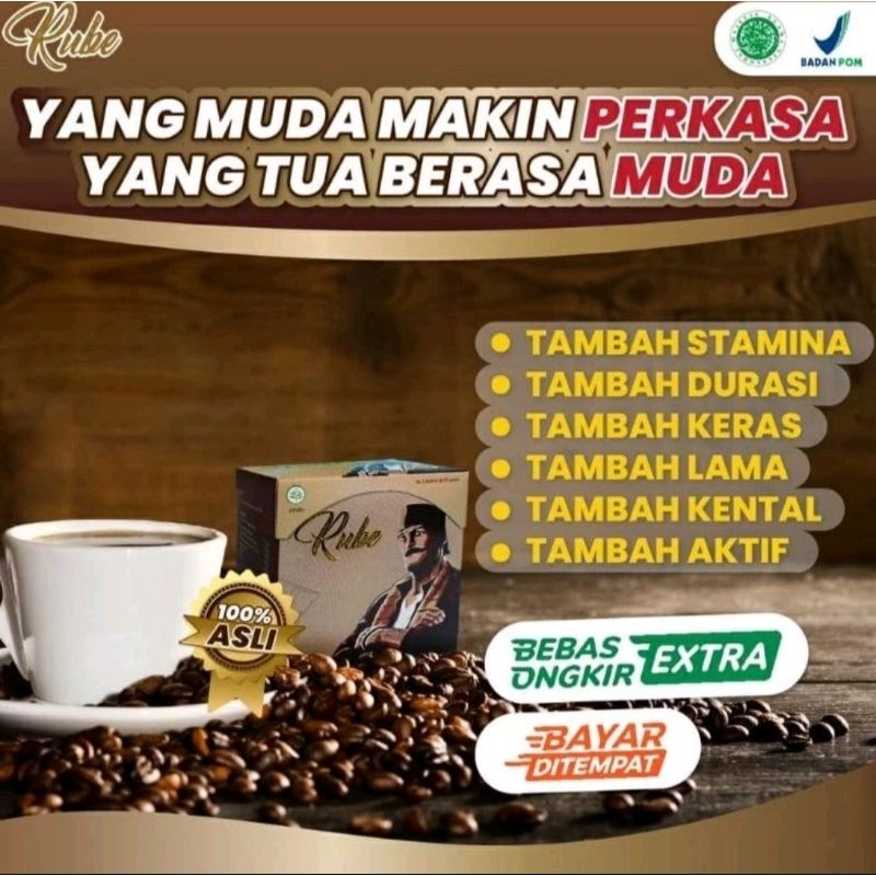 

Kopi Kuat Tahan Lama 100% Original Kopi Rube 1 Box Isi 5 Sachet Stamina Pria Herbal Halal