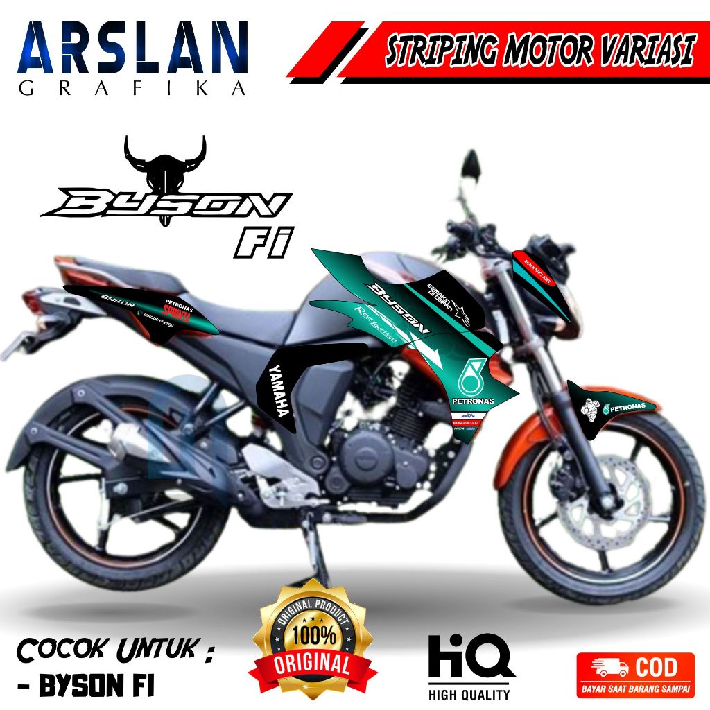 STRIPING LIST BYSON FI NEW / STRIPING STIKER YAMAHA BYSON FI / STRIPING VARIASI MOTOR MOTIF PETRONAS