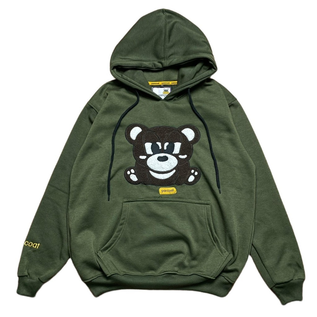 JAKET HOODIE PANCOAT BEAR DARK GREEN