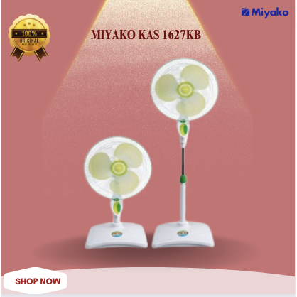 MIYAKO KIPAS ANGIN KAS 1627KB STAND FAN/KAS1627KB/KAS-1627KB/KAS-1627-KB/KIPAS ANGIN 50W