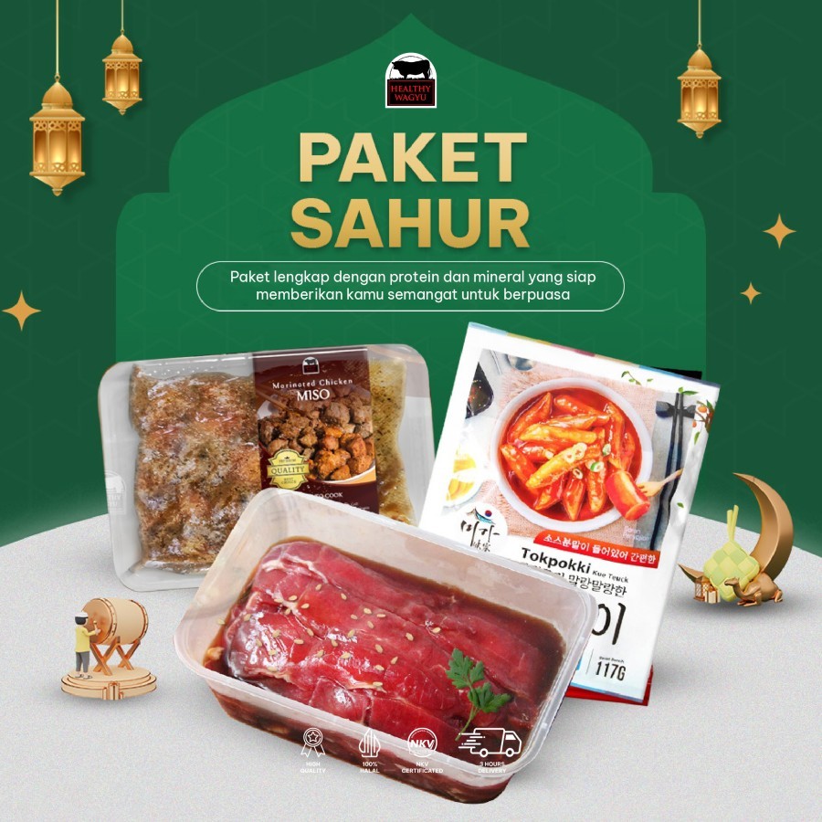 Paket Sahur Daging Marinasi Ready to Cook Special Ramadhan Healthy Wagyu