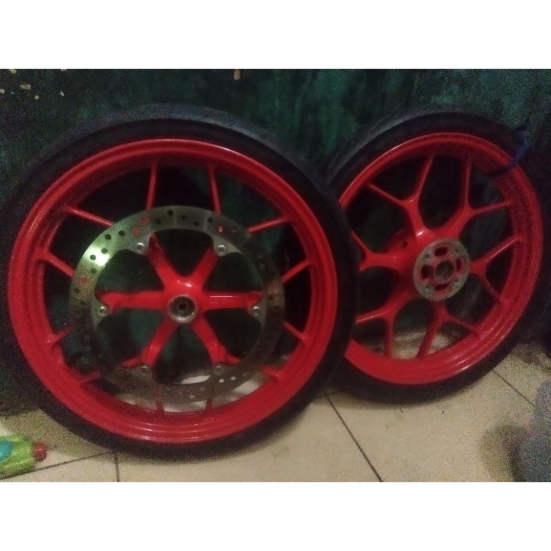 VELG RACING DEPAN BELAKANG HONDA SONIC 150 R COPOTAN ORIGINALL