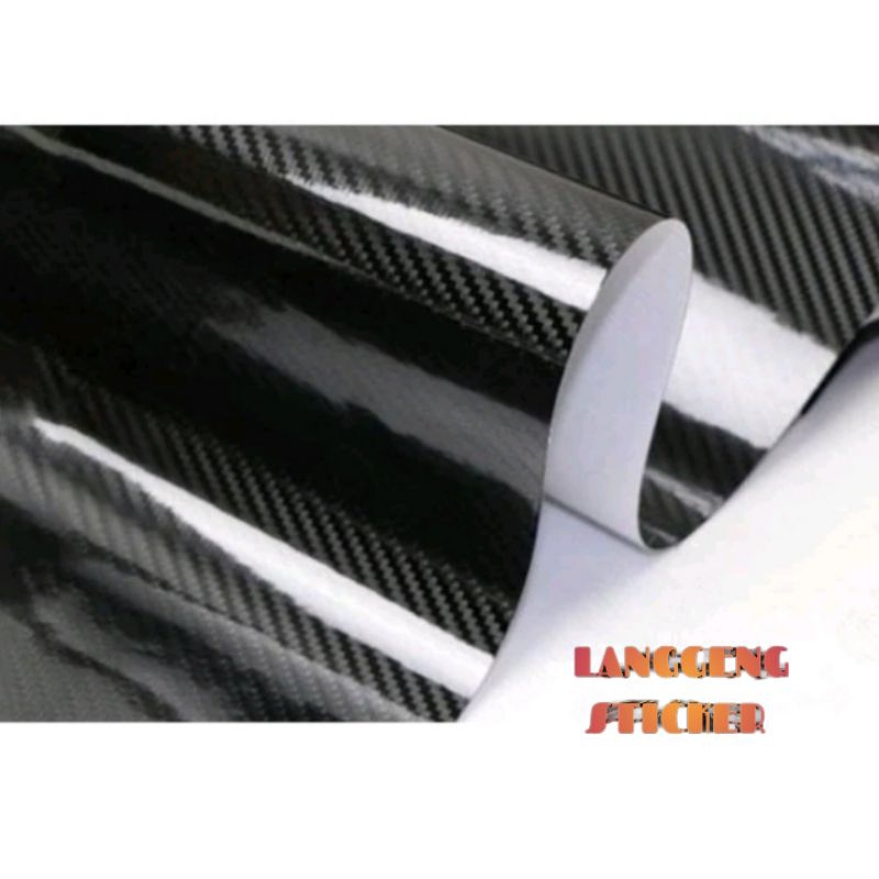 Stiker Sticker Carbon 5d Skotlet Karbon 6d Super Glossy Skotlet Carbon Hitam