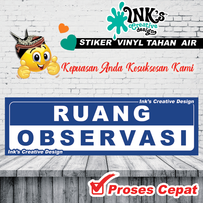 

Stiker Ruang Observasi - Rumah sakit - Poli Klinik - Laboratorium - Rumah bersalin