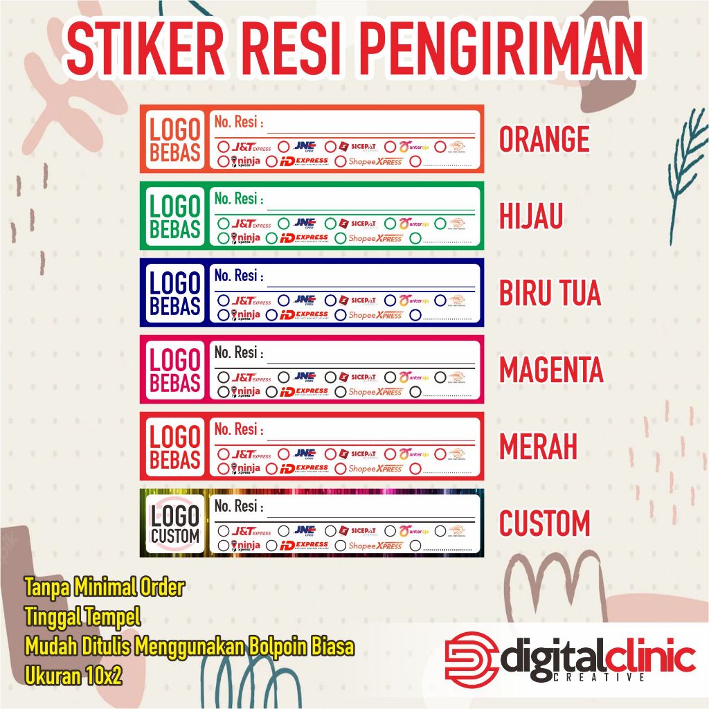 

Stiker Resi Stiker Pengiriman Label Resi murah berkualitas