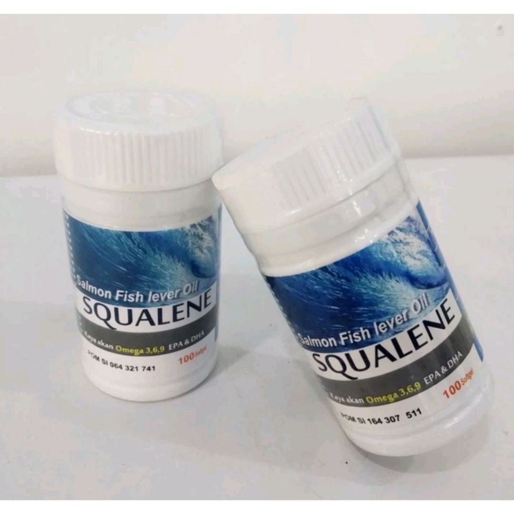 Squalene Salmon Fish Lever Oil / Minyak Ikan Salmon Squalane 100 Sofgel Omega 3