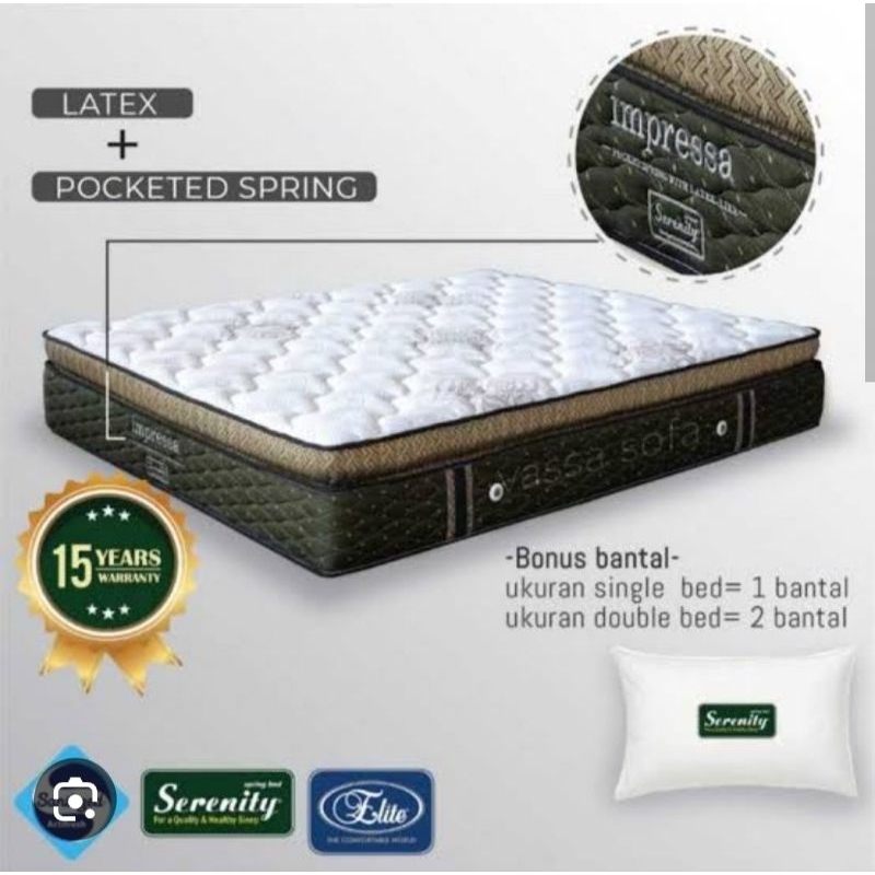 MATRAS SERENITY POCKET LATEX UKURAN 160 X 200