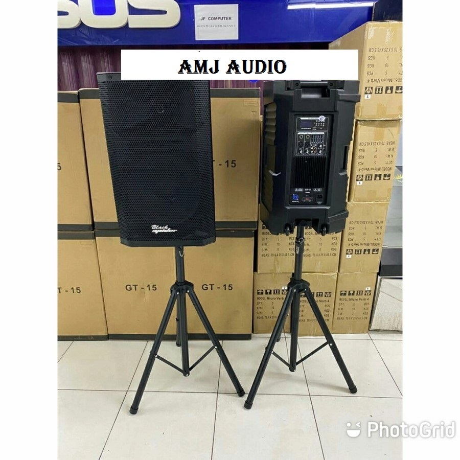 Speaker Aktif BlackSpider GT 15- PS +STAND( 15 inch ) ORIGINAL