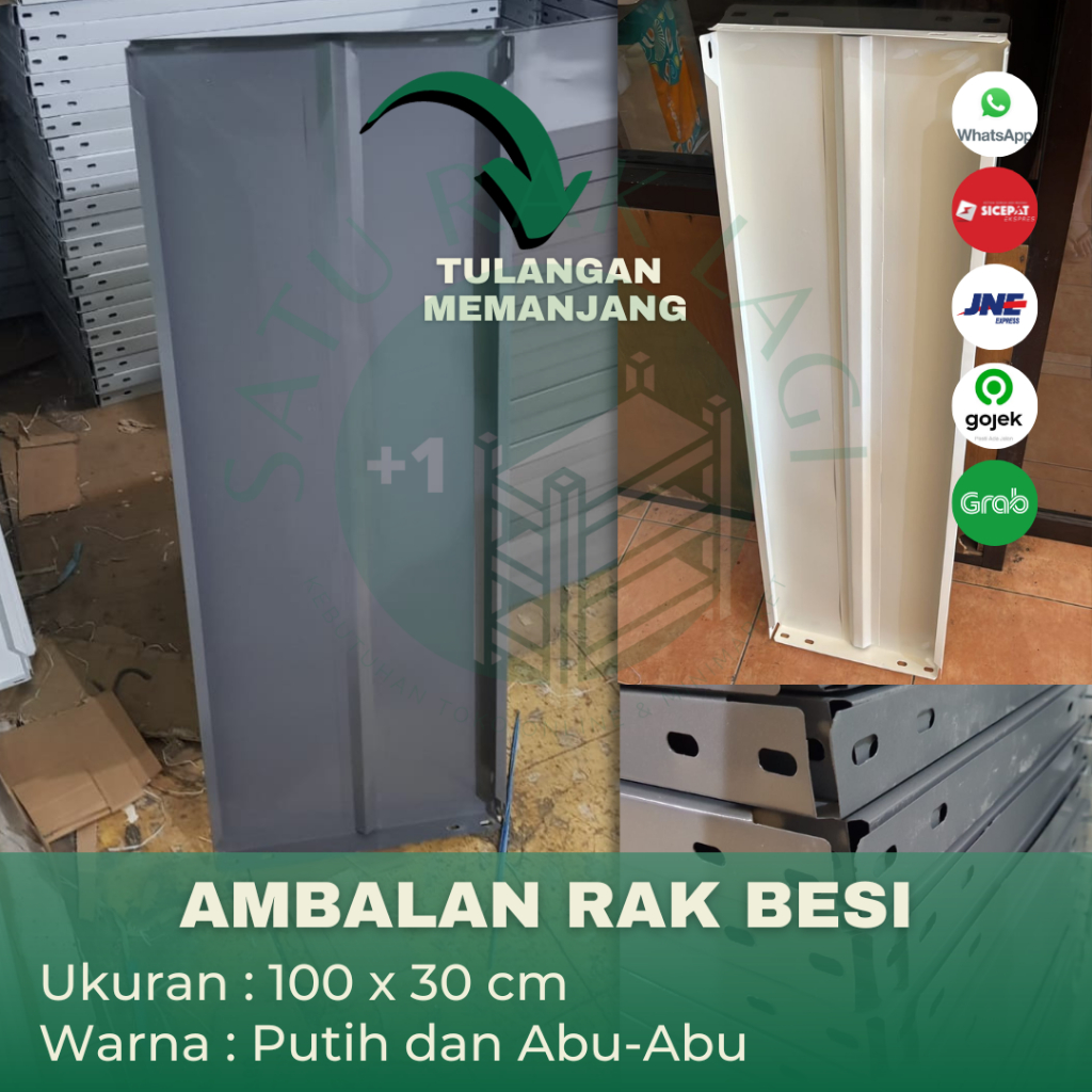 Plat Ambalan Rak Gudang Besi Siku Lubang Rak Serbaguna