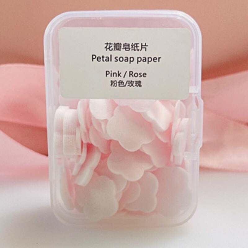 sabun mini kertas , sabun travel , sabun kertas bunga , sabun praktis, sabun kertas bunga