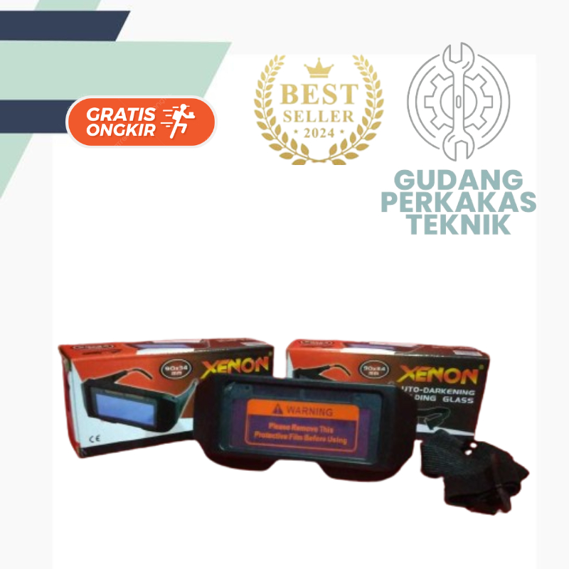 XENON Kacamata Las Otomatis Auto Darkening Kaca Mata Welding