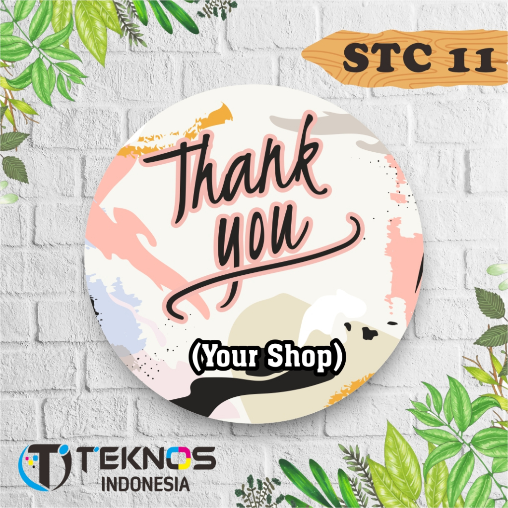 

STIKER THANK YOU CUSTOM - STICKER LABEL UCAPAN THANK YOU MURAH GLOSSY
