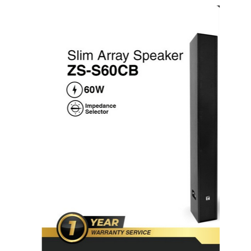 TOA SLIM ARRAY SPEAKER ZS S60CW S60 CW ORIGINAL 60 WATT