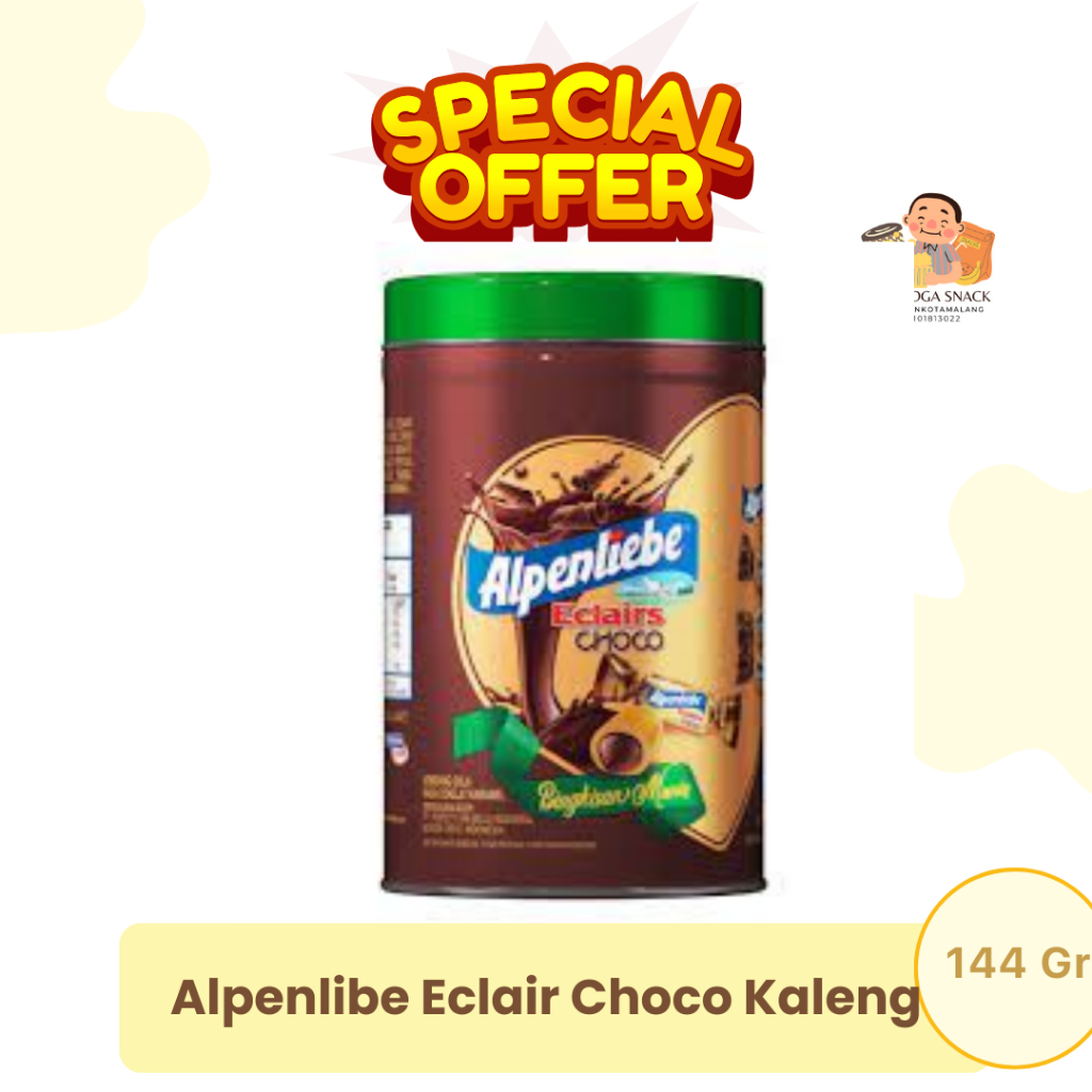 

Alpenliebe Eclair Chocolate kaleng 144 Gram