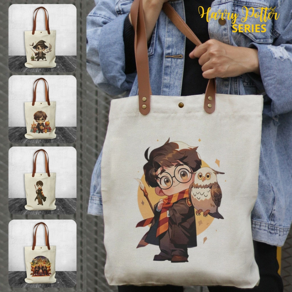 NEOBags - Tote bag Canvas Harry Potter Series | Tote bag Canvas Souvenir | Tote bag Wanita | Tote ba