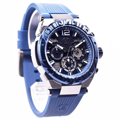 JAM TANGAN PRIA CHRIST VERRA 53604G-3C GUN/BLU ORIGINAL