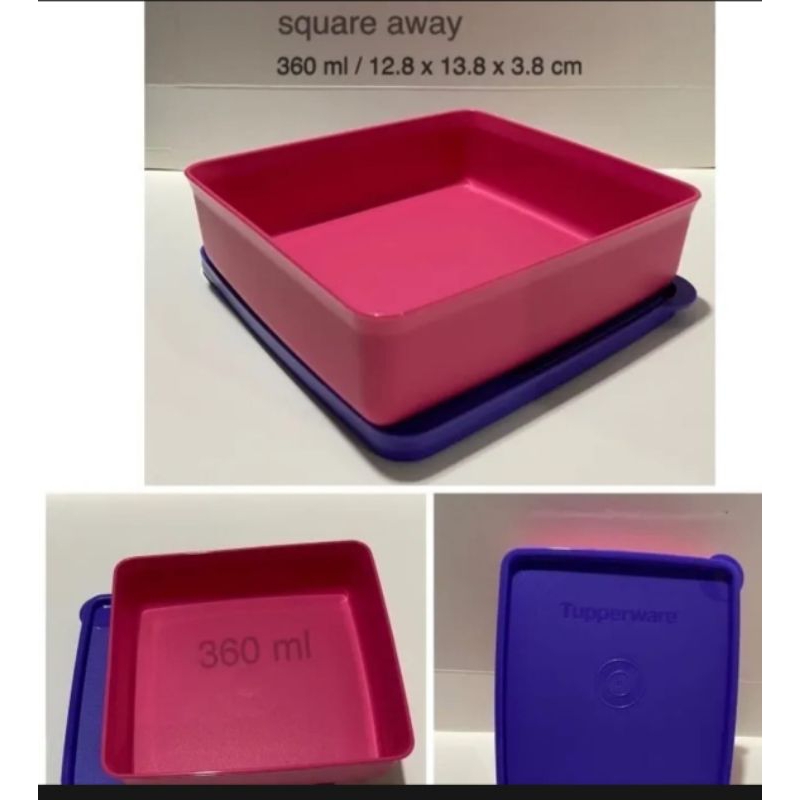 Square away 360ml tupperware