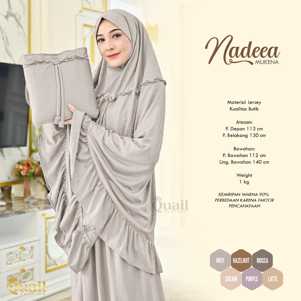 Quail Hijab - MUKENA EXCLUSIVE NADEEA ORI QUAIL