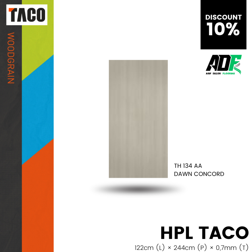 HPL Pelapis Kayu TACO WOODGRAIN Type TH 134 AA Furniture Lemari