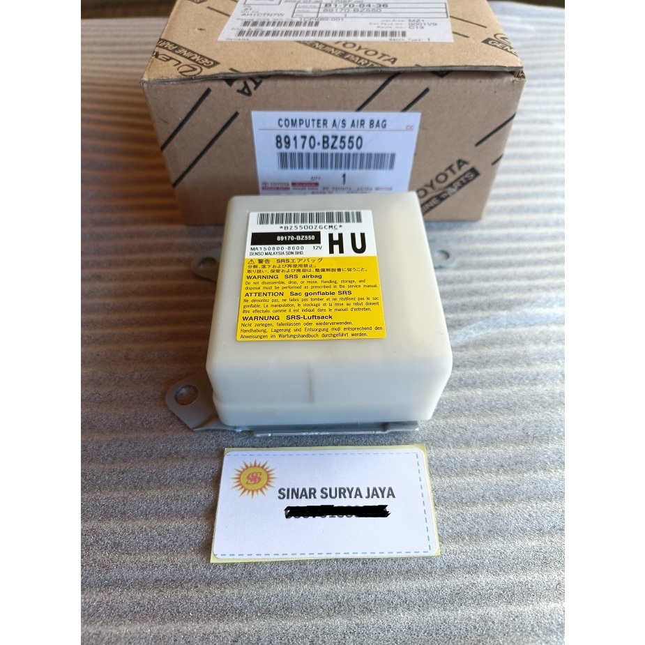 Computer Air bag Agya Ayla 89170-BZ550 Original Modul Airbag
