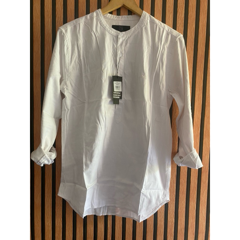 Kemeja Koko Pria RETAMA Lengan Panjang Bordir