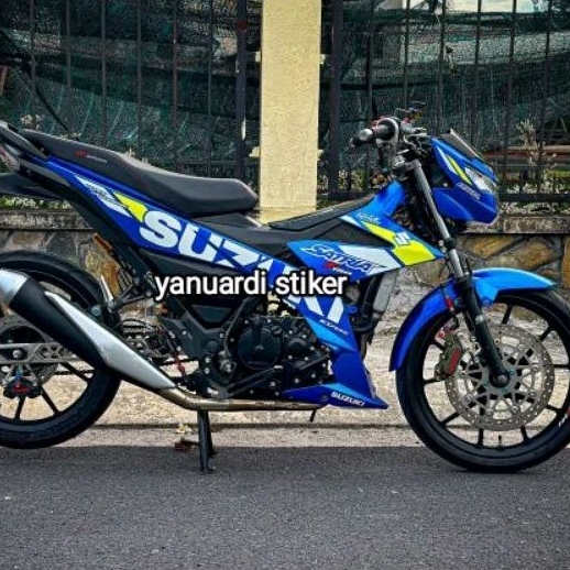 STRIPING STIKER LIST SATRIA FU 150 FI NEW LED TAHUN 2019 BIRU GP SERIES SATRIA FU 150 FI GP 2019 bir