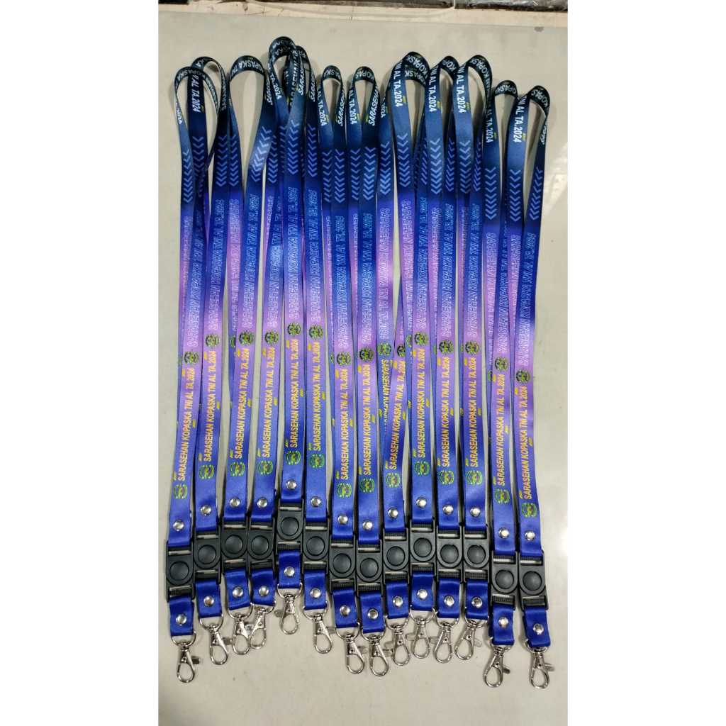 

BISA SATUAN Lanyard TNI / TNI Al cetak 2 sisi ukuran 2cm Lanyard Custom Satuan murah