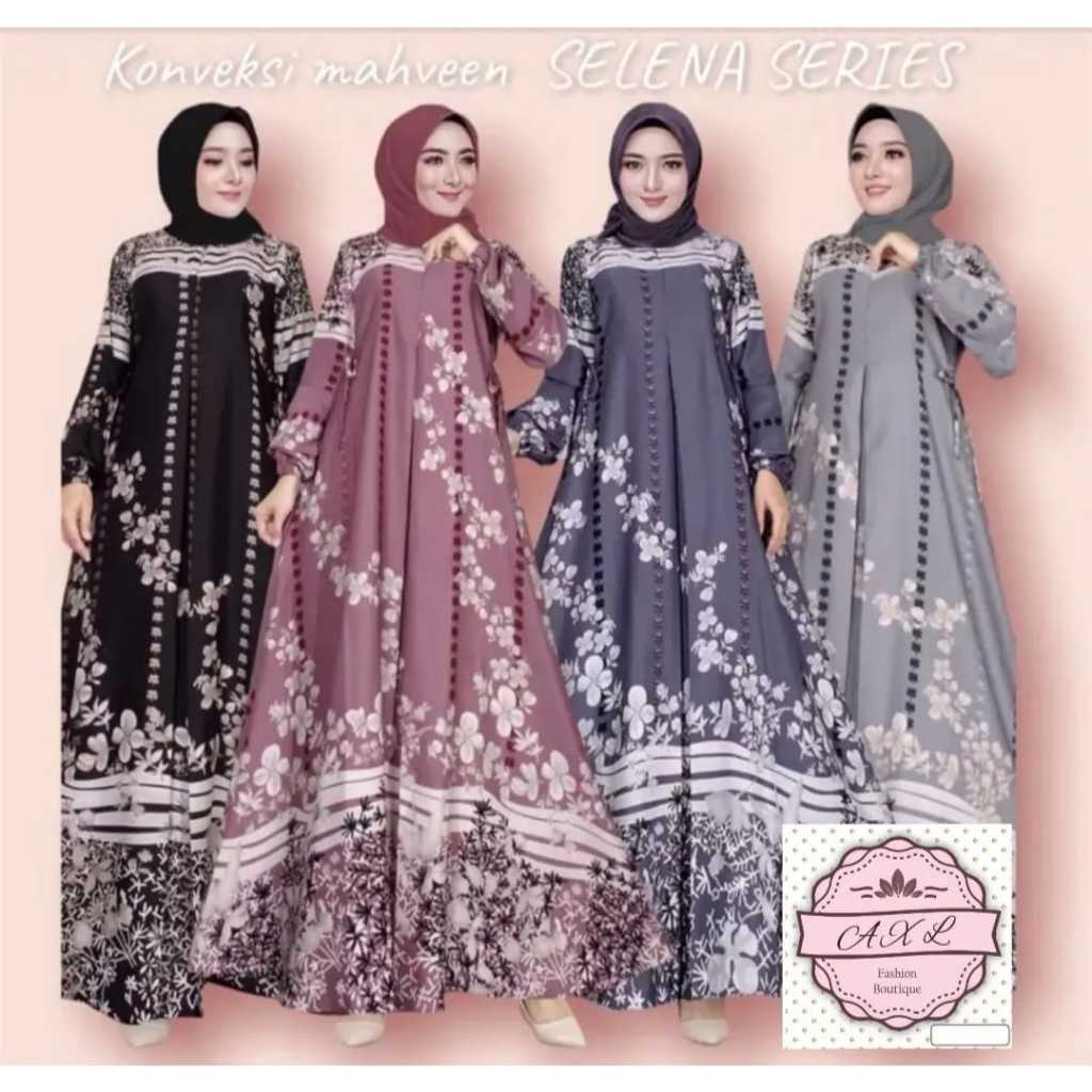 Gamis ZALOFA Terlaris Terbaru Bahan Hyget Premium Karet Tangan