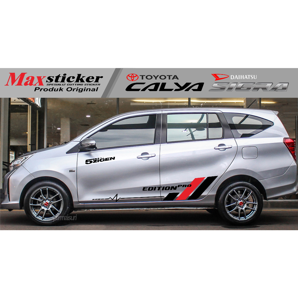 Stiker Mobil Calya Sigra Stiker list body calya sigra