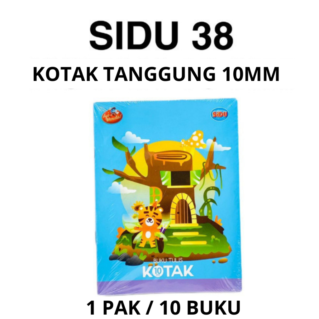 

Sidu buku kotak tanggung 10mm 38 lembar - 1 Pak Isi 10 Buku